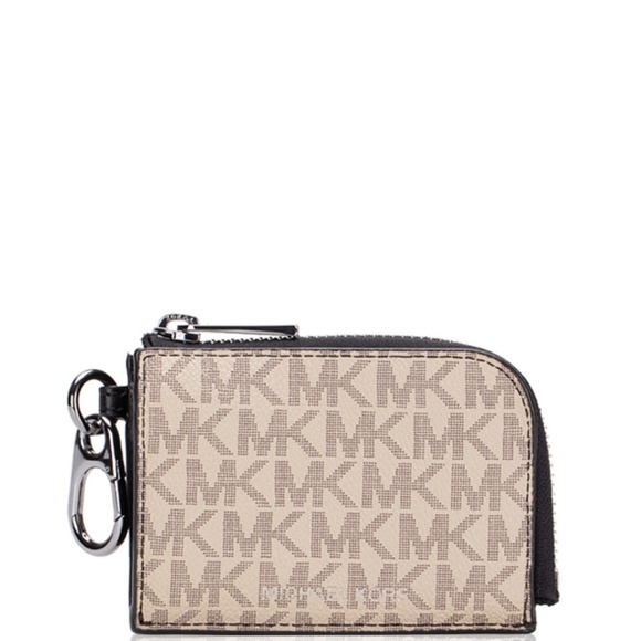 MICHAEL KORS Logo Wallet and Keychain Gift Set HEMP/BROWN - Picture 3 of 6